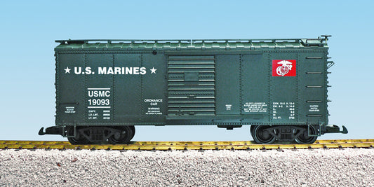 USA Trains R19093 USMC Marines Ordinance STEEL BOXCAR Green