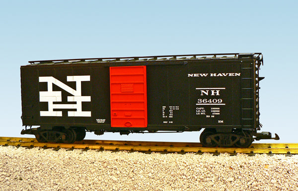 USA Trains R19204A NH 40' Steel Box Car BLACK/ORANGE PS-1