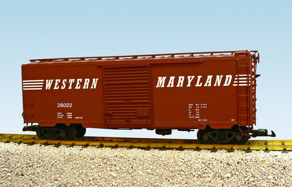 USA Trains R19233B Western Maryland 40' BROWN Steel Box Car PS-1