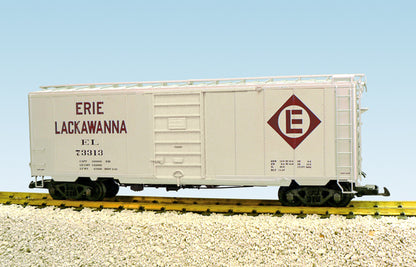 USA Trains R19238A ERIE LACKAWANNA 40' Light GRAY Steel Box Car PS-1