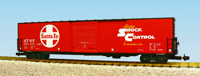 USA TRAINS R19400 SANTA FE 60' Single Door Box Car Red/Black