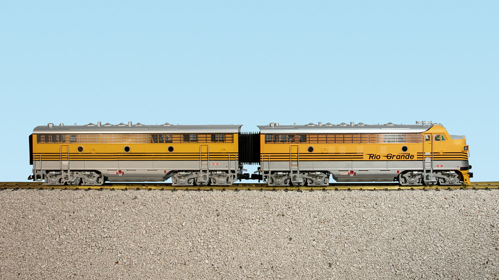 USA Trains R22280 RIO GRANDE F7 AB UNITS YELLOW Diesel Locomotive