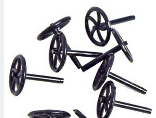 USA TRAINS R2060 - Pack of 5 Brake Wheels with Attached Shaft Stem