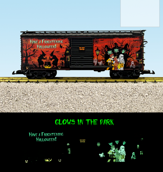 USA Trains R19146 2024 GLOW IN THE DARK Frightening Halloween Boxcar