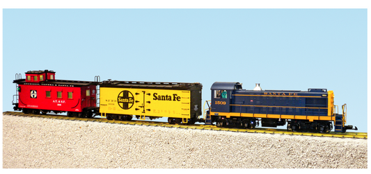 USA Trains R72401 Santa Fe G Gauge S4 Diesel Locomotive Freight Train Set