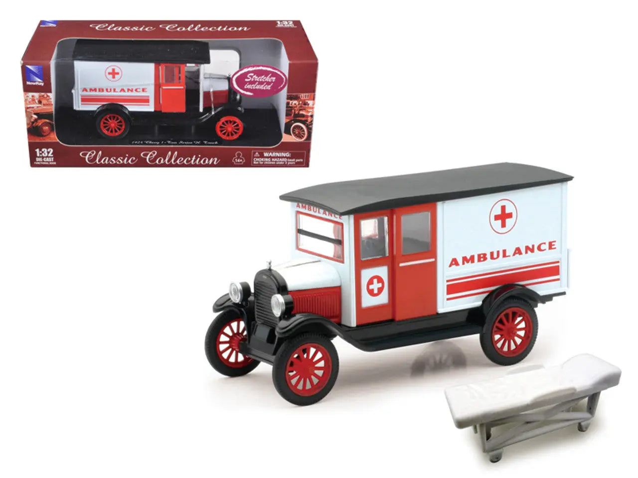 New Ray 1/32 1924 Chevy 1-Ton Series H Ambulance Diecast Metal Truck