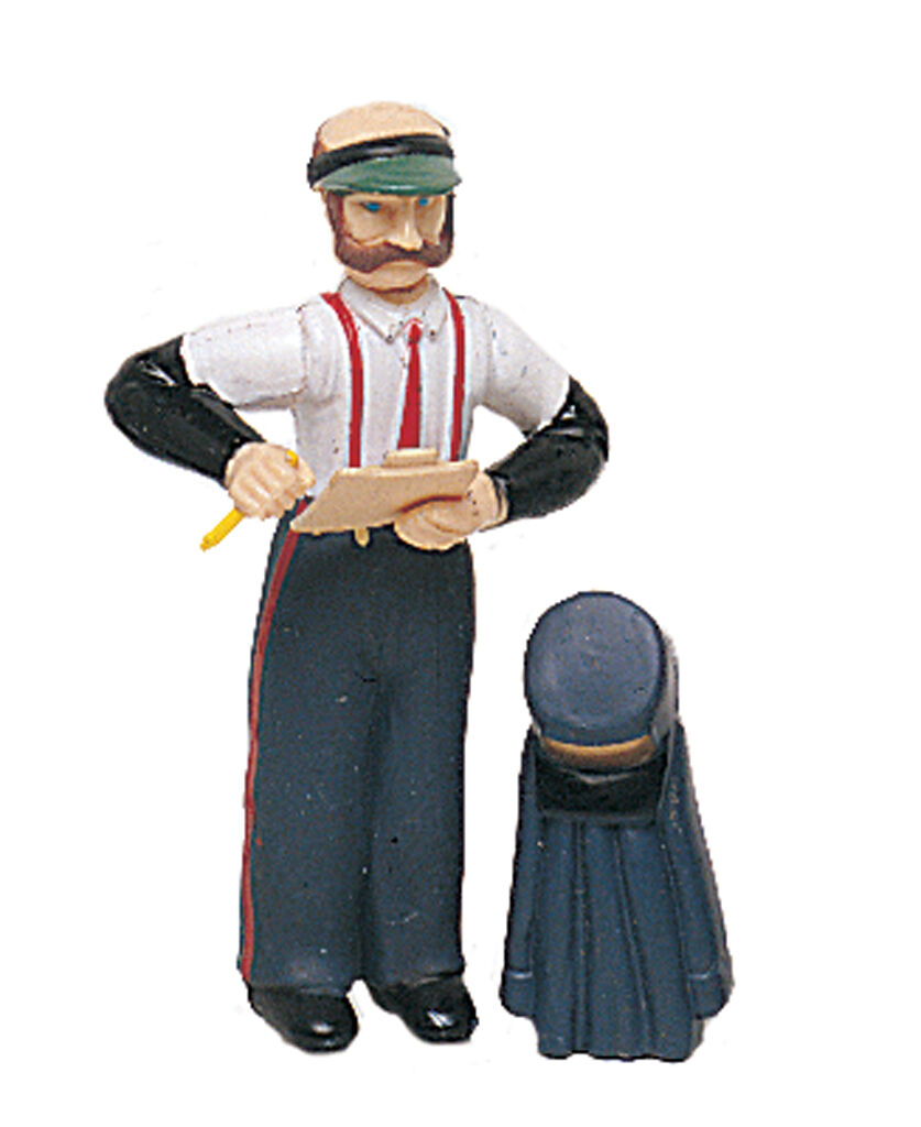 Bachmann 92313 Movable Train Conductor Man with Coat