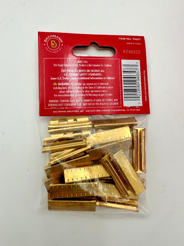 Bachmann Brass Rail Joiners Track Connectors 94657 - PACK OF 24