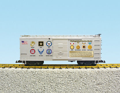 USA Trains R19157 "Distinguished Service Medal" Military Series Silver Boxcar