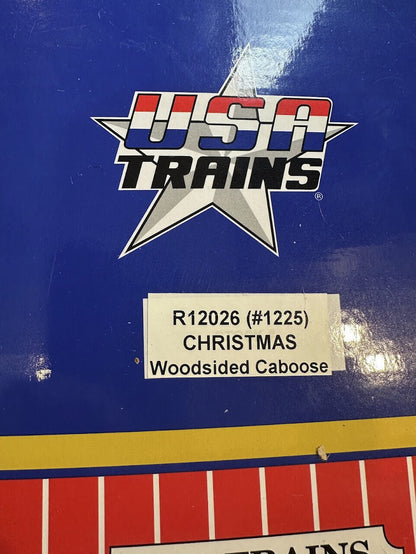 USA Trains R12026 #1225 CHRISTMAS Santa Woodside Lighted Caboose Metal Wheels