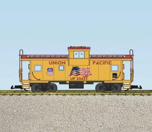 USA Trains R12136 Union Pacific (American Flag) Extended Vision Caboose YELLOW/OXIDE