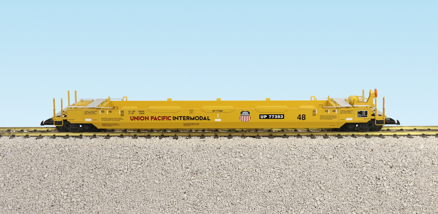 USA TRAINS INTERMODAL Flat Car R17113 Yellow Union Pacific - No Containers