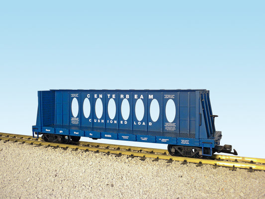 USA Trains CENTER I-BEAM FLAT CAR Georgia Pacific R17402A B&M BLUE #44462