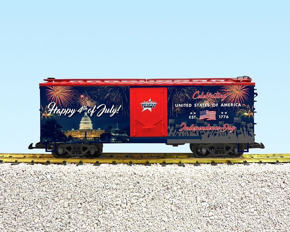 USA Trains R19149 Glow in The Dark 2023 4th Of July Steel Boxcar