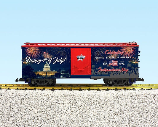 USA Trains R19149 Glow in The Dark 2023 4th Of July Steel Boxcar