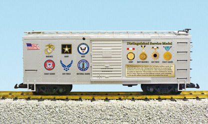 USA Trains R19157 "Distinguished Service Medal" Military Series Silver Boxcar