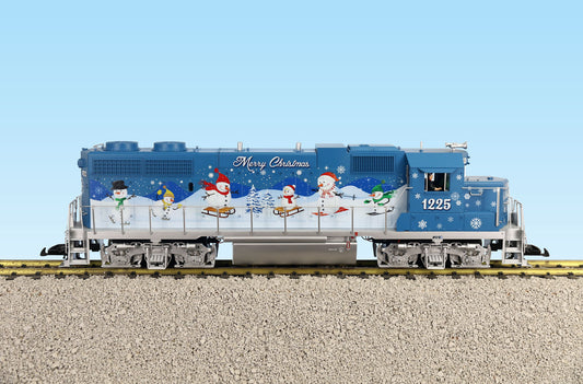 USA Trains Christmas GP38-2 with Smoke and Lights R22239 - Snowman Blue