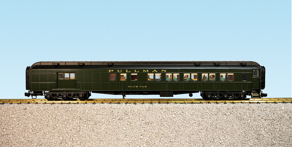 USA Trains R32000 Pullman Heavyweight Baggage Club Car - Green with Black Roof