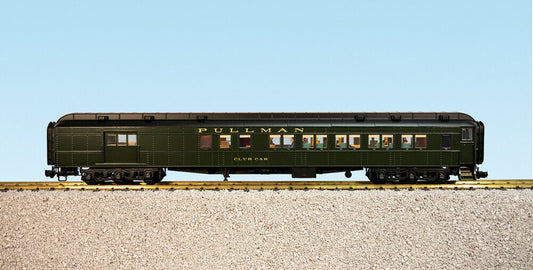 USA Trains R32000 Pullman Heavyweight Baggage Club Car - Green with Black Roof