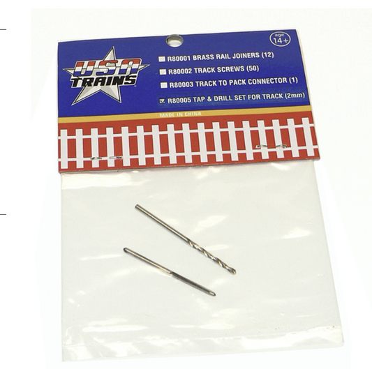 USA TRAINS R80005 2MM Tap and Drill Set for Locking Tracks