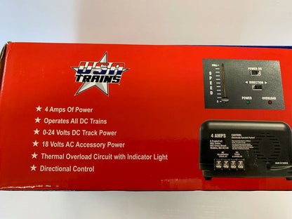 USA Trains 4 amp RTP-4 Transformer For All G, HO and N Trains - RTP4 Power Supply