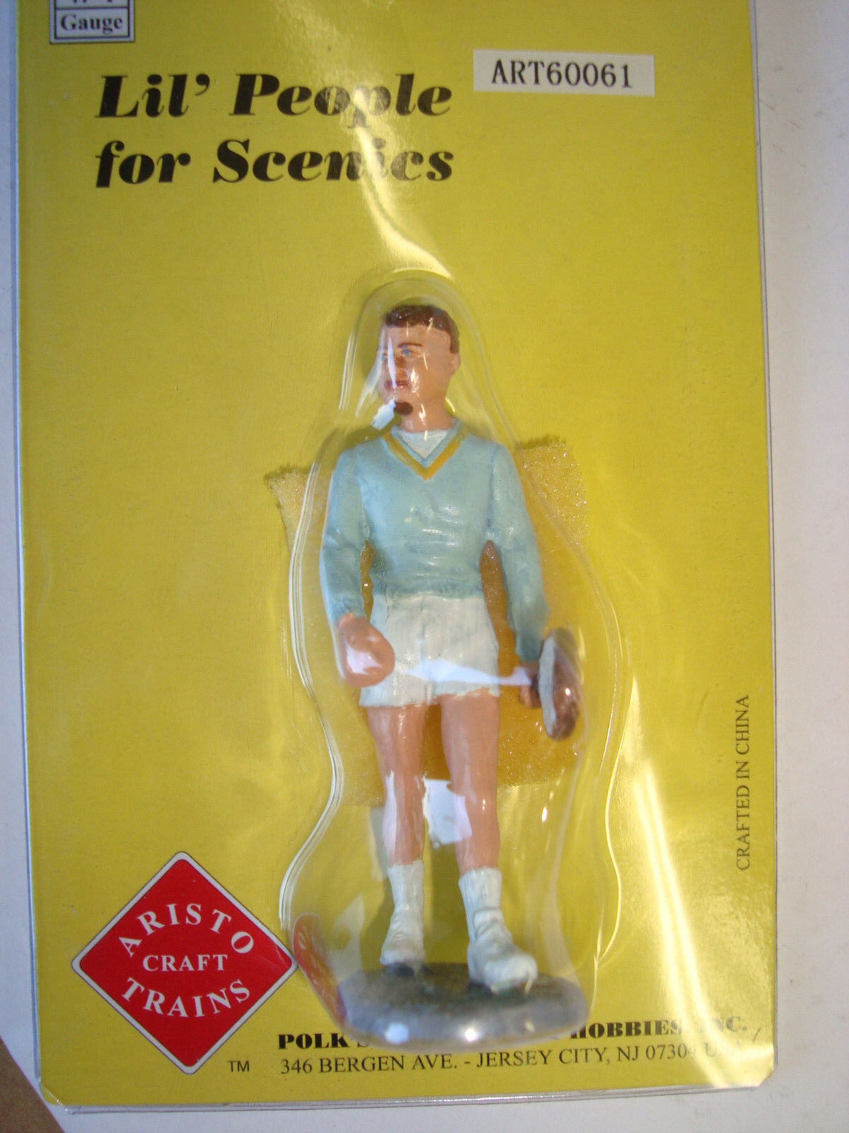 1 ARISTO-CRAFT G Scale 60061 Lil' People For Scenics - Man Standing (clip off racquet optional)