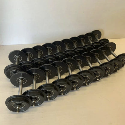 10 Pair (20 Axles) Roll-EZ Black Ball Bearing G-Scale Metal Train Wheels