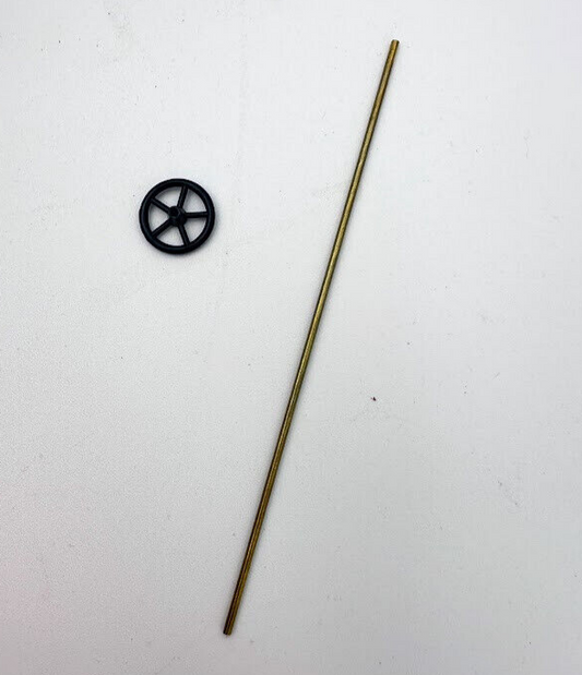 USA TRAINS R16-007 Brass Brake Wheel Shaft and Plastic Brake Wheel