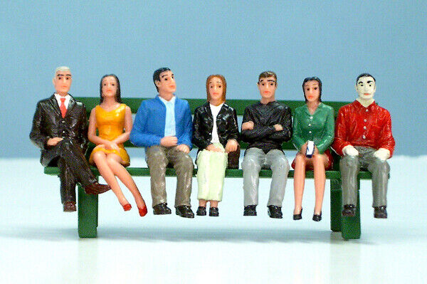 USA TRAINS R311 Passenger Sitting Figures Set #2 (7 Different seated figures)