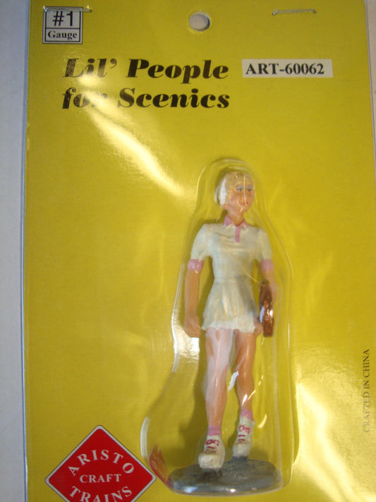 1 ARISTO-CRAFT G AScale 60062 Lil' People  Woman Standing (clip off racquet optional)